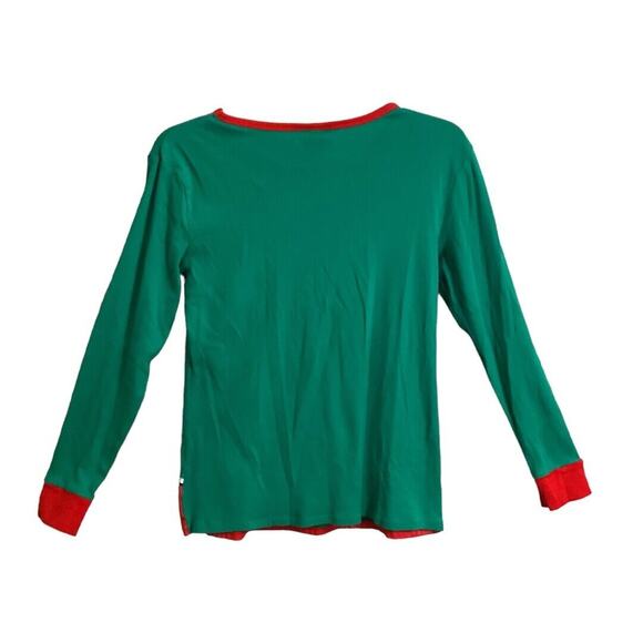 WONDERSHOP PAJAMA SET Women’s LARGE Elf Holiday Shirt & Pant Green Red Christmas - Picture 6 of 9